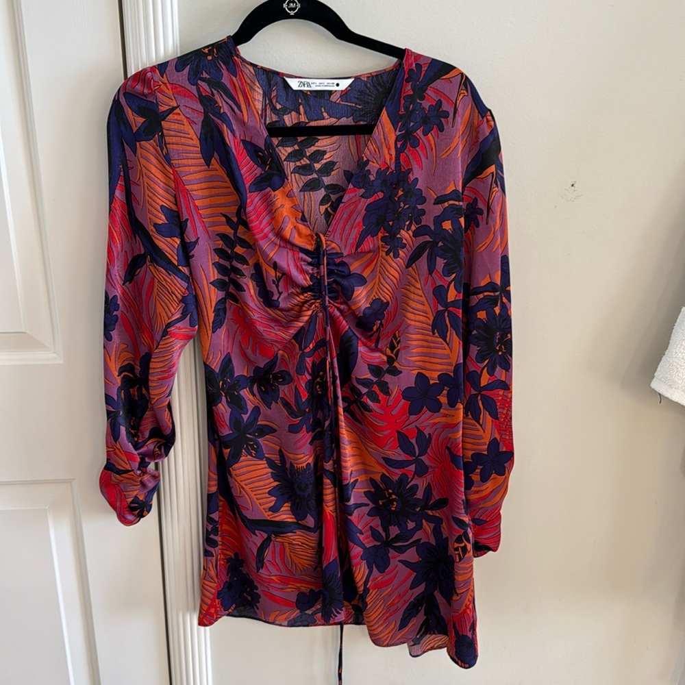 ZARA SATIN DRESS SIZE LARGE